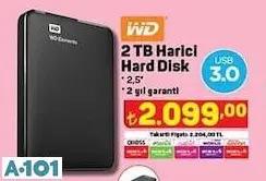 WD 2 TB HARİCİ HARD DİSK WD 2 TB HARİCİ HARD DİSK